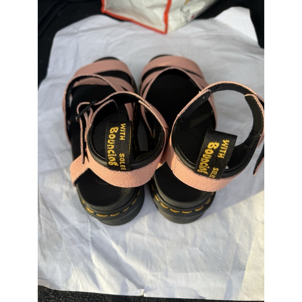 Doc Dr Martens Blaire Women's Leather Slide Sandals Pink, Size 8 - Picture 3 of 5
